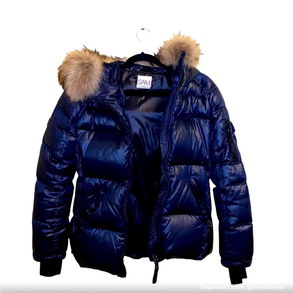 SAM JUNIORS REAL FUR TRIM PUFFER